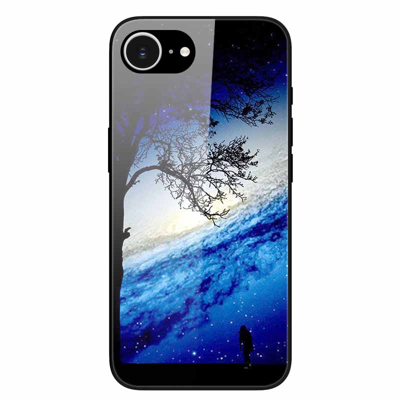 For iPhone 16E 2025 Case Black Bumper Tempered Glass Hard Phone Cases for iPhone16e 16e Back Cover for iPhoneSE SE 2025 Cool New