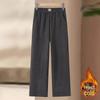 Mom's Warm Velvet Trousers: Elastic Waist, Thick Straight Leg, Spring & Autumn Style for Middle-Aged and Elderly Women