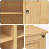Kitchen Trolley 2 pcs Honey Wax Finish 112 x 70 x 91.5 cm Solid Pine