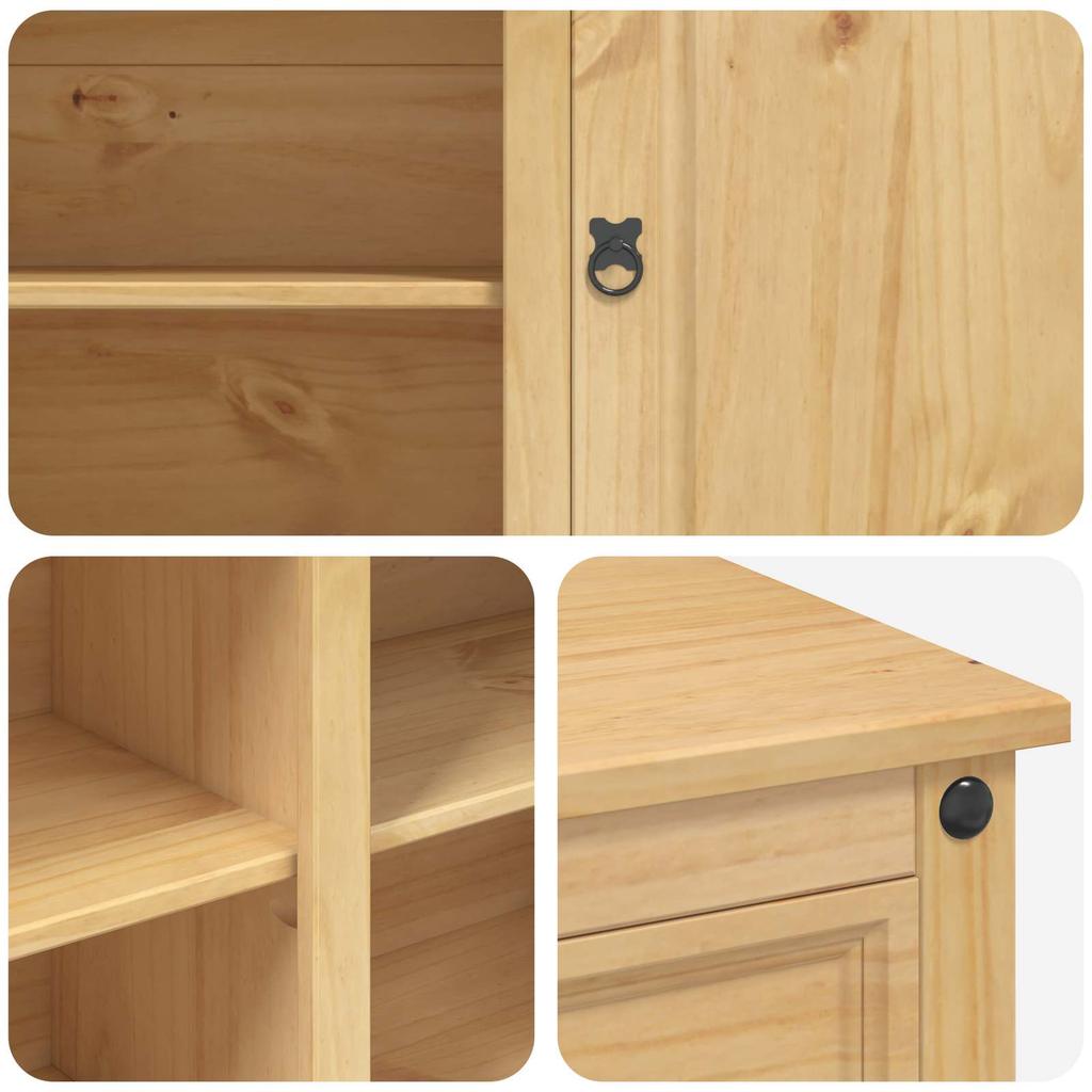 Kitchen Trolley 2 pcs Honey Wax Finish 112 x 70 x 91.5 cm Solid Pine