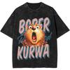 Bober Kurwa Meme Accessories Washed T Shirt Streetwear Hip Hop Vintage Summer T-Shirt Bobr Moment Tee Shirt for Men Women Cotton