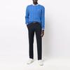 Polo Ralph Lauren FW22 Solid Color Small Pony Embroidered Cable Knit Crew Neck Long Sleeve Sweater Men sweater Blue 710775885-037