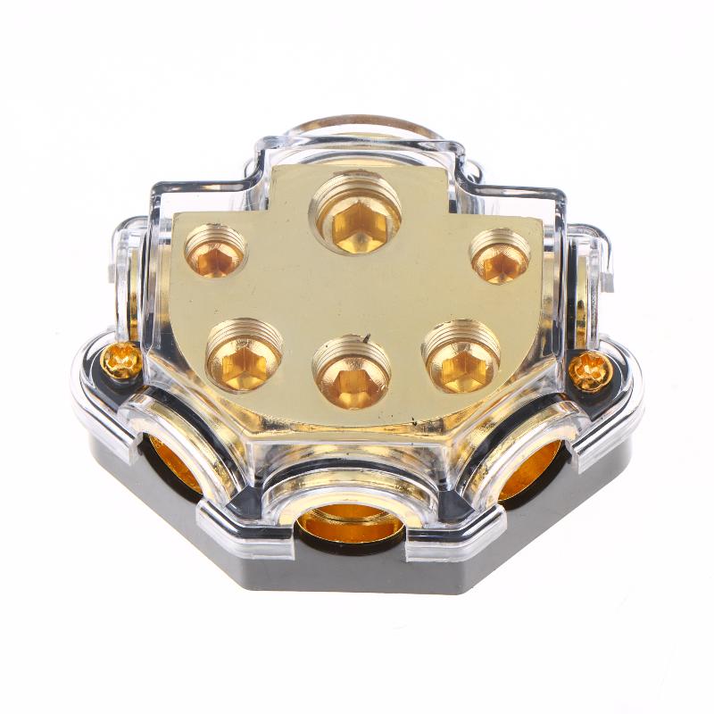 1 In 5 Way Car Power Distributor Block Car Audio Amplifier Ground Distribution Terminal For Vehicle Amplifier DSP Modification one size