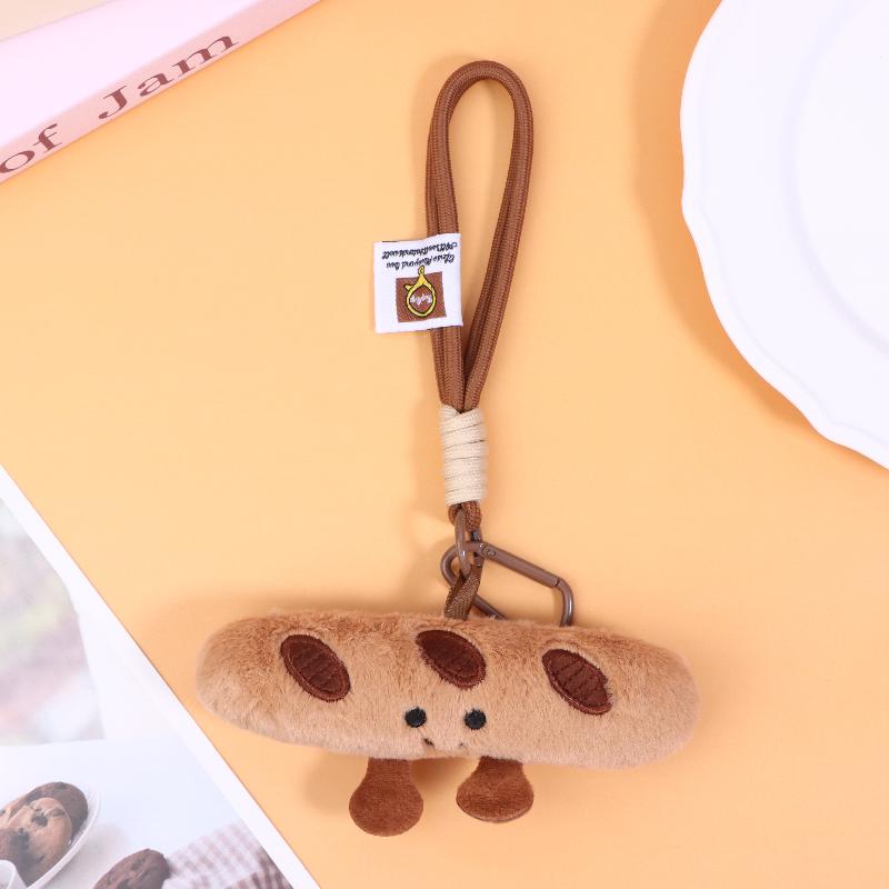 

Cute Cartoon Baguette Plush Keychain Creative Stuffed Doll Pendant Bag Charms Couple Keyring Car Hanging Decoration Gifts A2