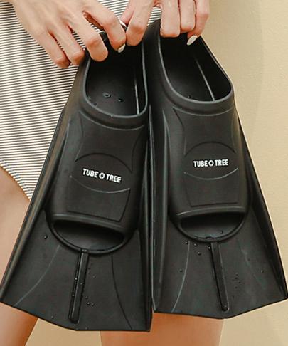 Tyubeuteuli Snorkeling Fins Short Fins + Mesh Bag Set S8225 Black