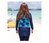 Women's Plus Size Long Sleeve Slimming Jellyfish Wetsuit - Conservative Sun Protection Swimwear