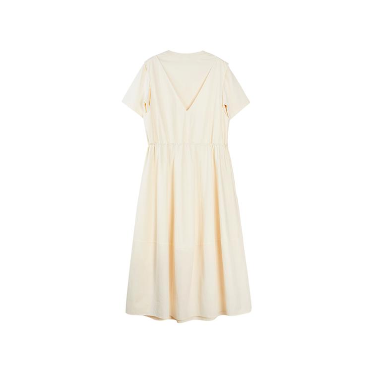 ELLE French Fashion Comfortable Design Patchwork Puff Short Sleeve Dress Women dresses EL51953