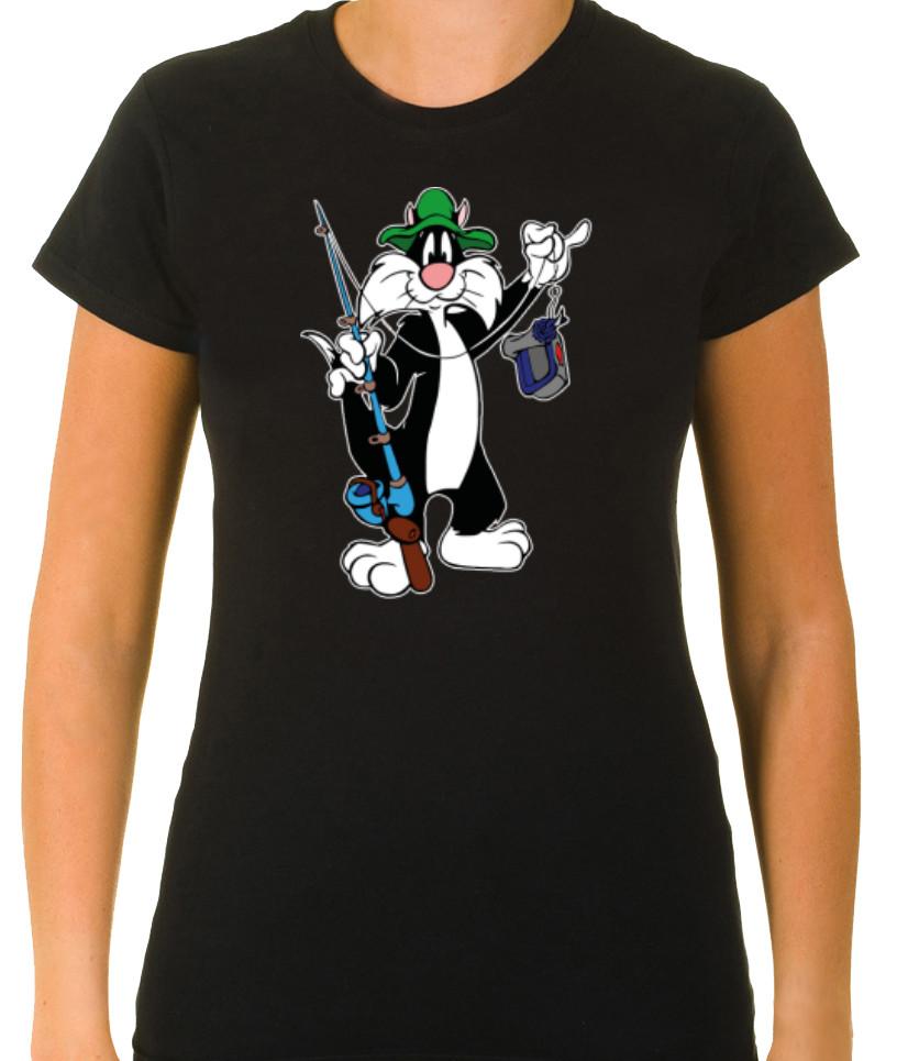 

Сильвестр Кот на рыбалке Женская футболка с рукавом 3/4 L805 M