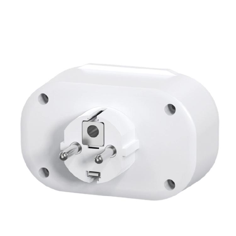 Wall Mounted EU Power Adapters Convert German Standard Outlet To Double Socket & USB Charging Port for International