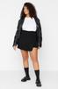 Women's Style Plus Size Black Skirt Look Knitwear Shorts