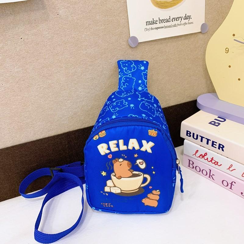 

Cartoon Unisex Toddler Capybara Crossbody Bag Fun Design Daily Travel School