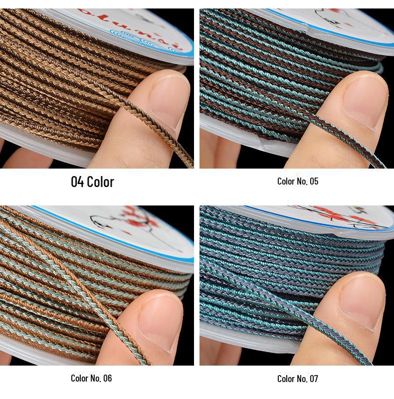 Hand-Woven 2.5mm Ruyi Rope for Jade Pendant Lanyard or Colorful Beaded Bracelet