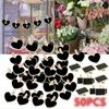 50 Stück Hängende Holztafel Nachrichtentafel Clips Etiketten Nummern Preisschild Herzförmig DIY Basteln Haus Küche Beutelclips
