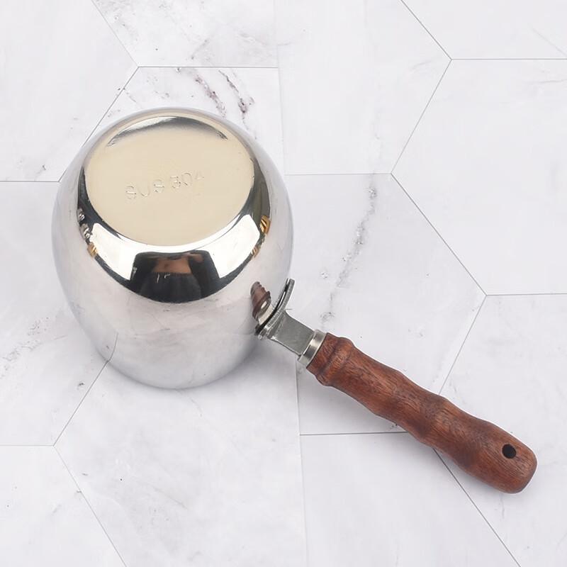 304 Stainless Steel Latte Art Pitcher with Wooden Handle