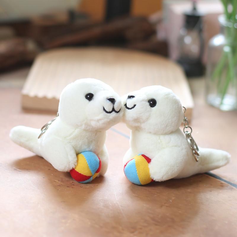 Cute Cute Seal Pendant Plush Toy Sea Lion Doll Cartoon Bag Hanging Keychain Doll Doll