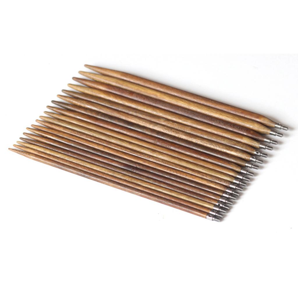 Handcraft Wood Knitting Needle Interchangeable Circular Set With Vibranting Color