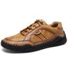Nowe Męskie Buty Casual Wygodne Oddychające Modny Styl Mokasyny Skórzane Ręcznie Robione Casualowe Mokasyny Mieszkania Trwałe Buty