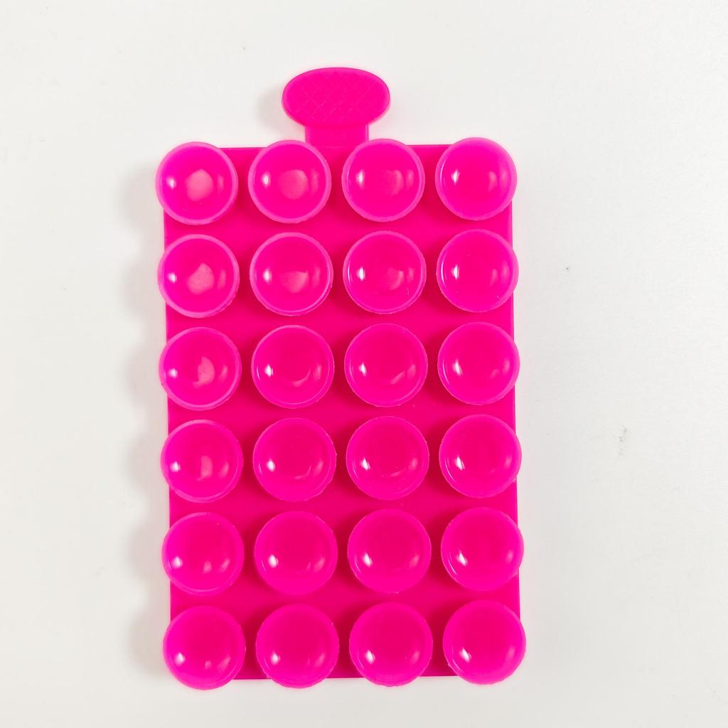 24-Piece Double-Sided Thick Silicone Suction Cups for Phone/Tablet Car Mount