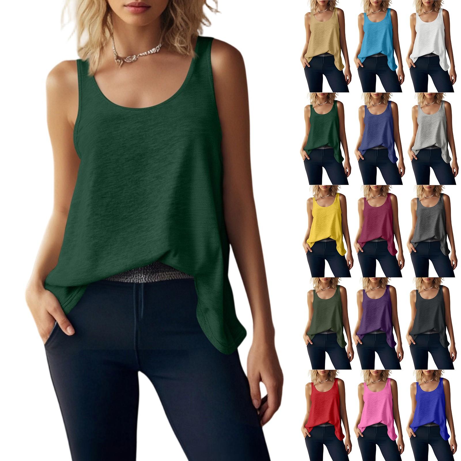 

Women s Fashionable And Casual Sleeveless Solid-color Sexy Vest S