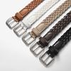 Womens PU Leather Thin Belt With Zinc Alloy Pin Buckle Jeans Casual Office Chic Style