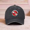 Diving Instructor Logo Red White Twill Washed Baseball Cap Outdoor Peaked Cap Casual Sports Hat Ideal Gift