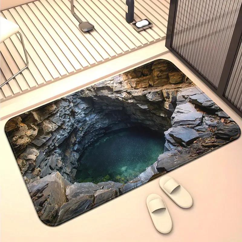3D Deep Hole Doormat Floor Mat Rug Carpet for Entryway Kitchen Anti-slip Halloween Home Decor Accessory Halloween Gift