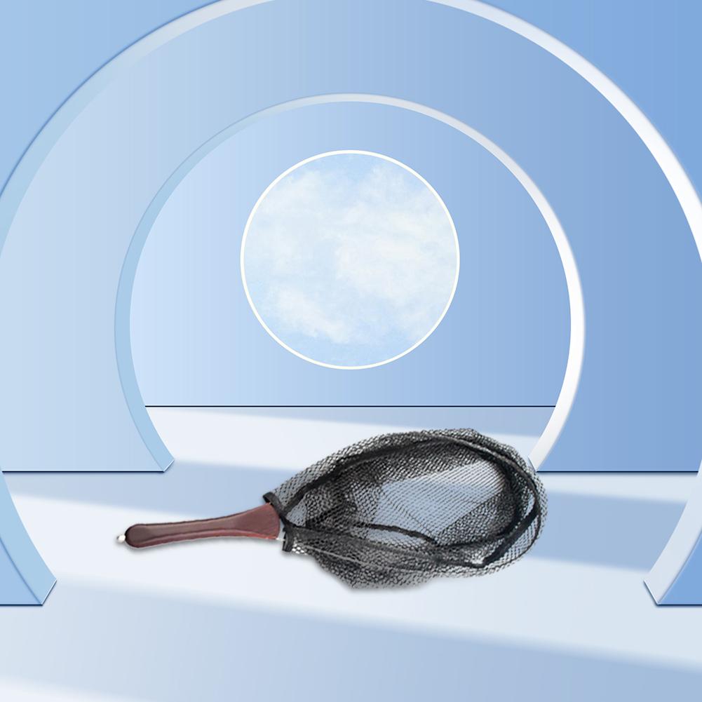 Folding Fishing Landing Net Wooden Handle Trout Net Fly Fishing Net Outdoor Stream Fishing Tools Accessory