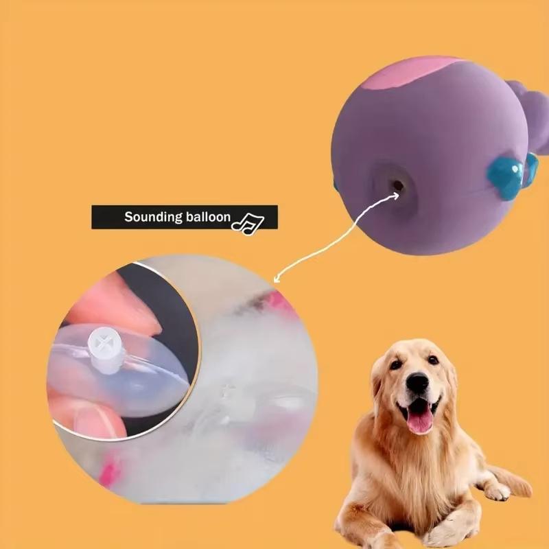 Latex Squeaky Dog Toy With Cartoon Animal Shape For Puppy Chewing Interactive Play Training Daily Indoor Pet Fun And Boredom Relief