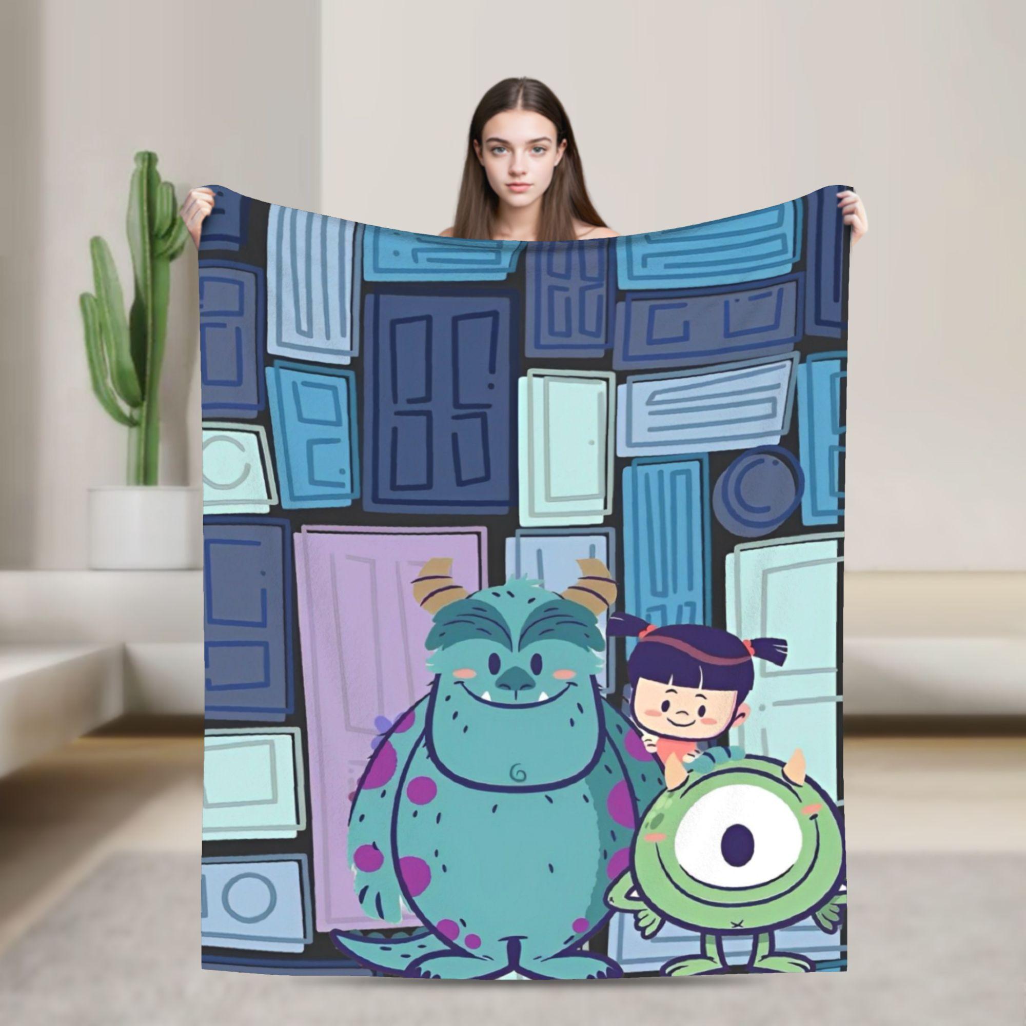 Monika Chen Unisex James P. Sullivan Monsters Inc Blanket Flannel Throw Blankets Summer Air Conditioning Decoration Lightweight Bedsprea,