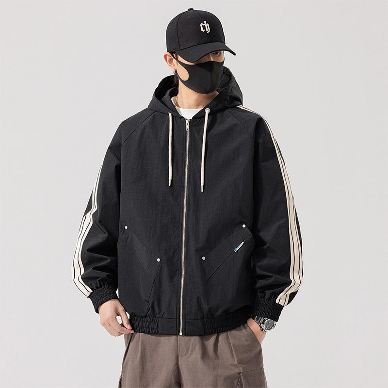 Spring and Autumn New M-8XL Large Size Fashion Casual Men's Versatile Waterproof Cargo Jacket Men's Hooded Jacket