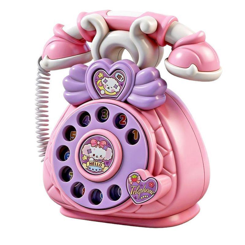 Retro Princess Toy Telephone: Ringing Sound, Educational Play for Early Childhood.
