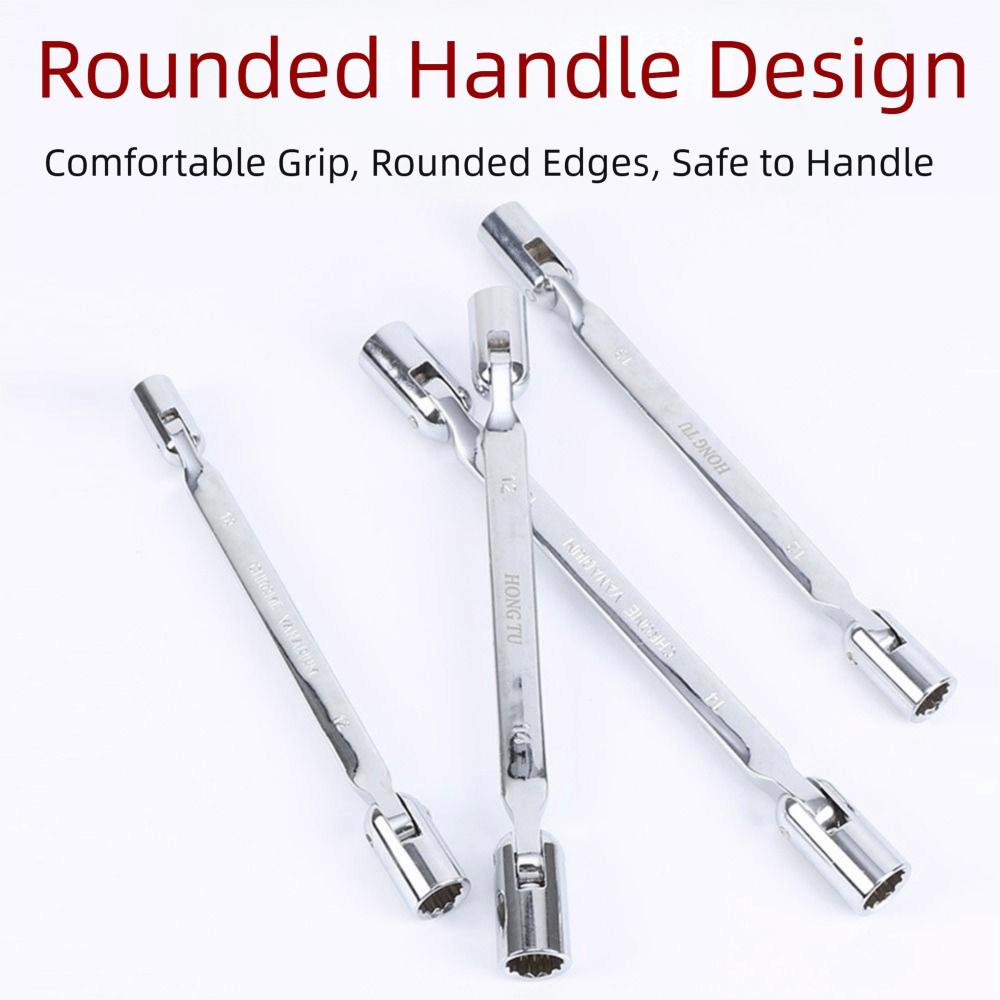 12-point Dual Head Spanner Adjustable Flexible Socket Wrench Swivel Head Socket Wrench  Household