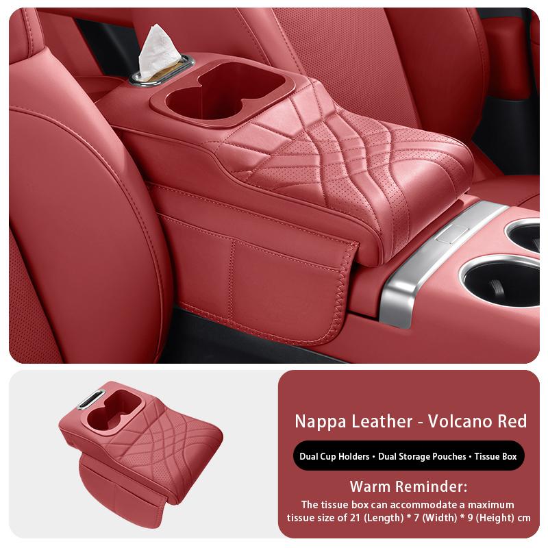 Car Center Console Armrest Cushion For MINI COOPER COUNTRYMAN Storage Bag 2 Cup Holder Tissue Bag Armrest Heightening Pad Cover