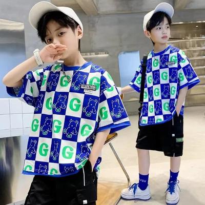 Boys' 2023 Stylish Summer Short-Sleeve T-Shirts - Casual Street Fashion for Kids
