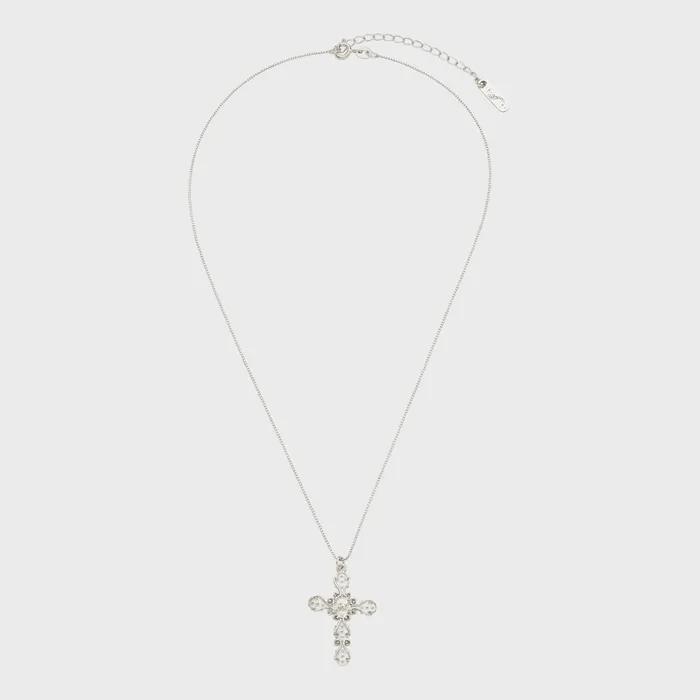 [silver925] Cross Allure Necklace-silver