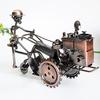 Metallic Tractor Sculpture Antique Vintage Home Decor Detailed Metal Tractor Model for Home