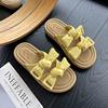 French Platform Slippers Women's Outer Wear 2025 Summer New with Skirt Versatile Fairy Style Bow Word Sandals