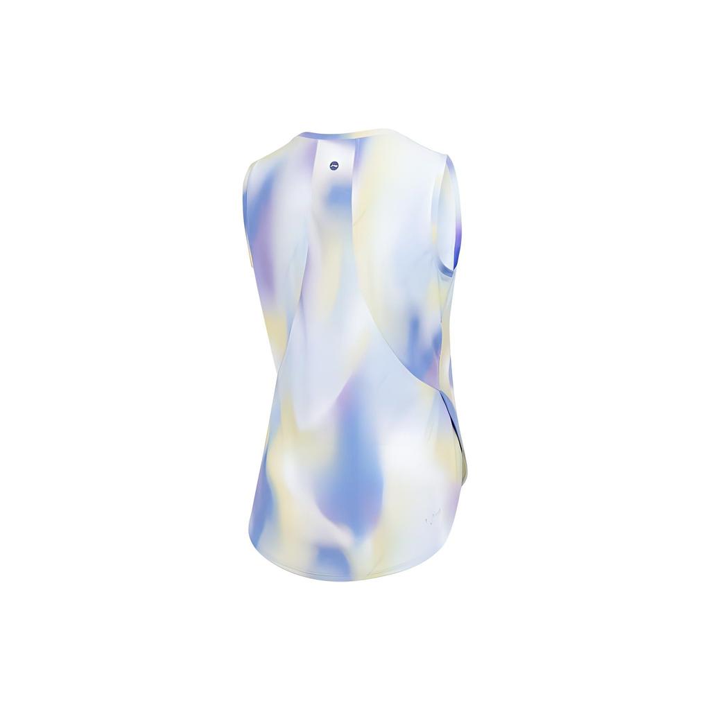 Li Ning Tie-Dye Round Neck Ice Feel Tank Top Women Tops Blue Green Purple AVST112-2