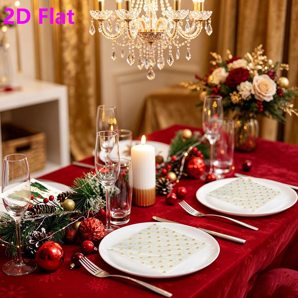 20pcs Disposable Napkins with Love Pattern Print for Wedding,Parties,and Daily Use for Thanksgiving Fall Christmas Table Decoration