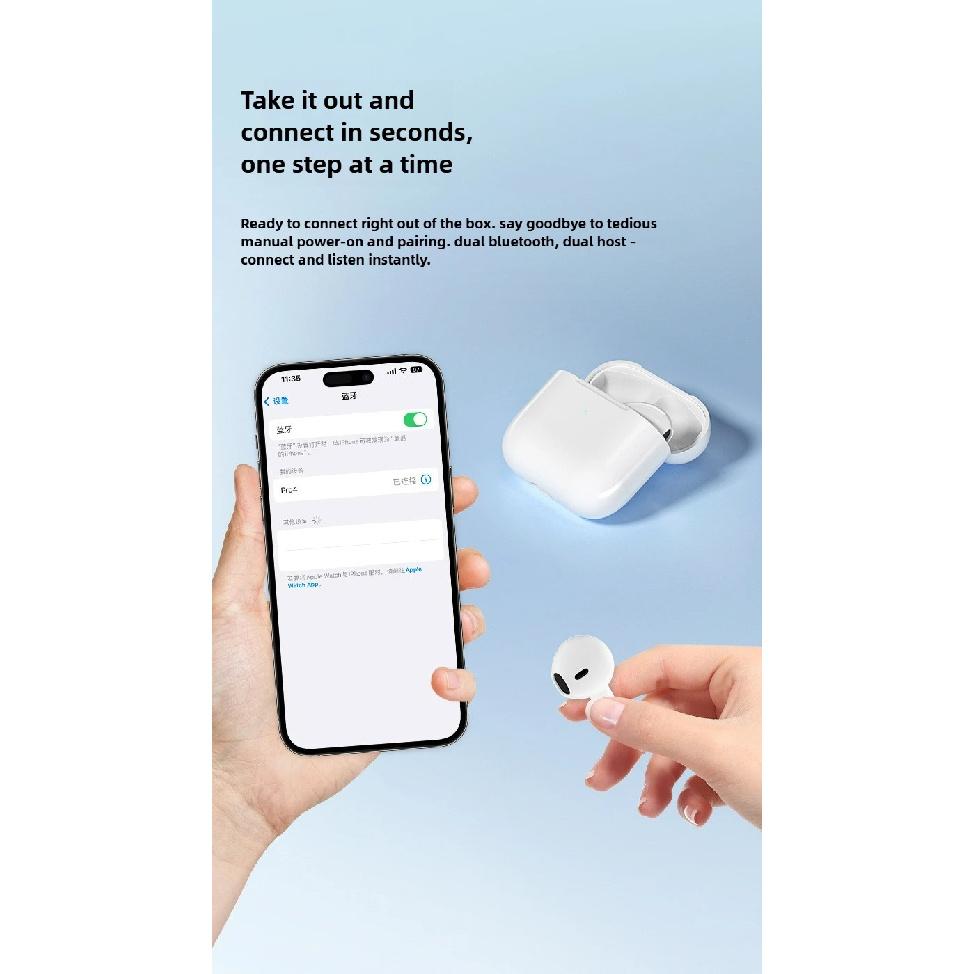 Air Pro4 wireless earphones Bluetooth 5.3 in ear earphones suitable for sports, gaming, and office work, compatible with all ear