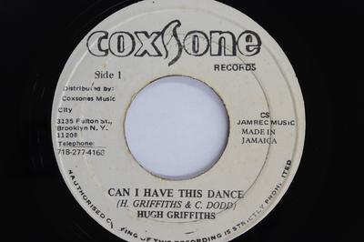7-Zoll-Schallplatte HUGH GRIFFITHS - Can I Have This Dance KEINE COXSONE RECORDS Jamaika Reggae, Ska & Dub Gebraucht