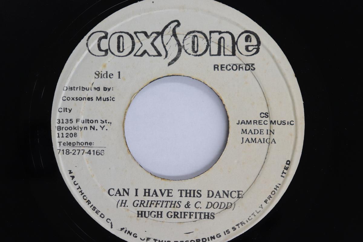 

7-дюймовая пластинка ХЬЮ ГРИФФИТС - Можно ли мне этот танец НИКАКОЙ COXSONE RECORDS Ямайка Регги, Ска и Даб Б/У
