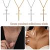Fashion Accessory Zircon Cross Punk Cross Clavicle Chain Pendants Valentine's Day