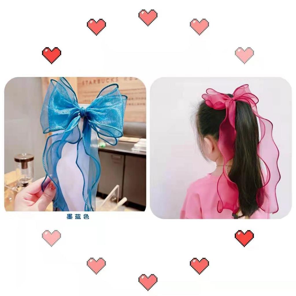 Lengthened Braided Hair with Bow Headwear, Women's Treasure, Children's Hair Clip, Headwear Edge Clip