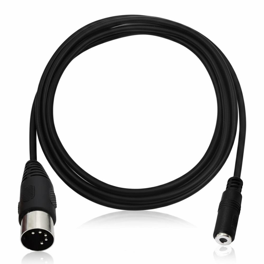 3.5mm Female Din 5 Pin MIDI Cable DIN5P Male Conversion Cable Audio Adapter Cord High Quality Stereo Jack Audio Extension Cord