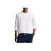 Polo Ralph Lauren Solid Plain Knit Cotton Long Sleeve T-Shirt Men Tops White 489738