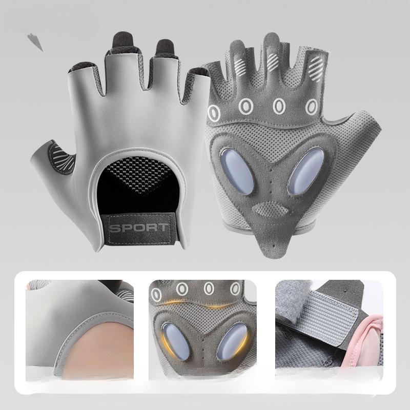 New Sports Gloves for Women Yoga Equipment Training Dynamic Bicycle Wear Resistant Breathable Shock Absorbing and Anti Cocking Anti Slip Gloves