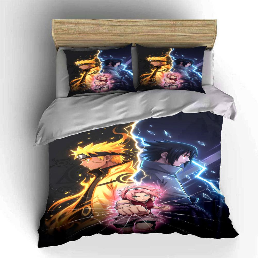 Anime Characters with Lightning Effects. Bedding Sets Duvet Cover Sets Duvet Covers Pillowcases(1 * Duvet Cover 2 * Pillowcases Without Duvet Insert)