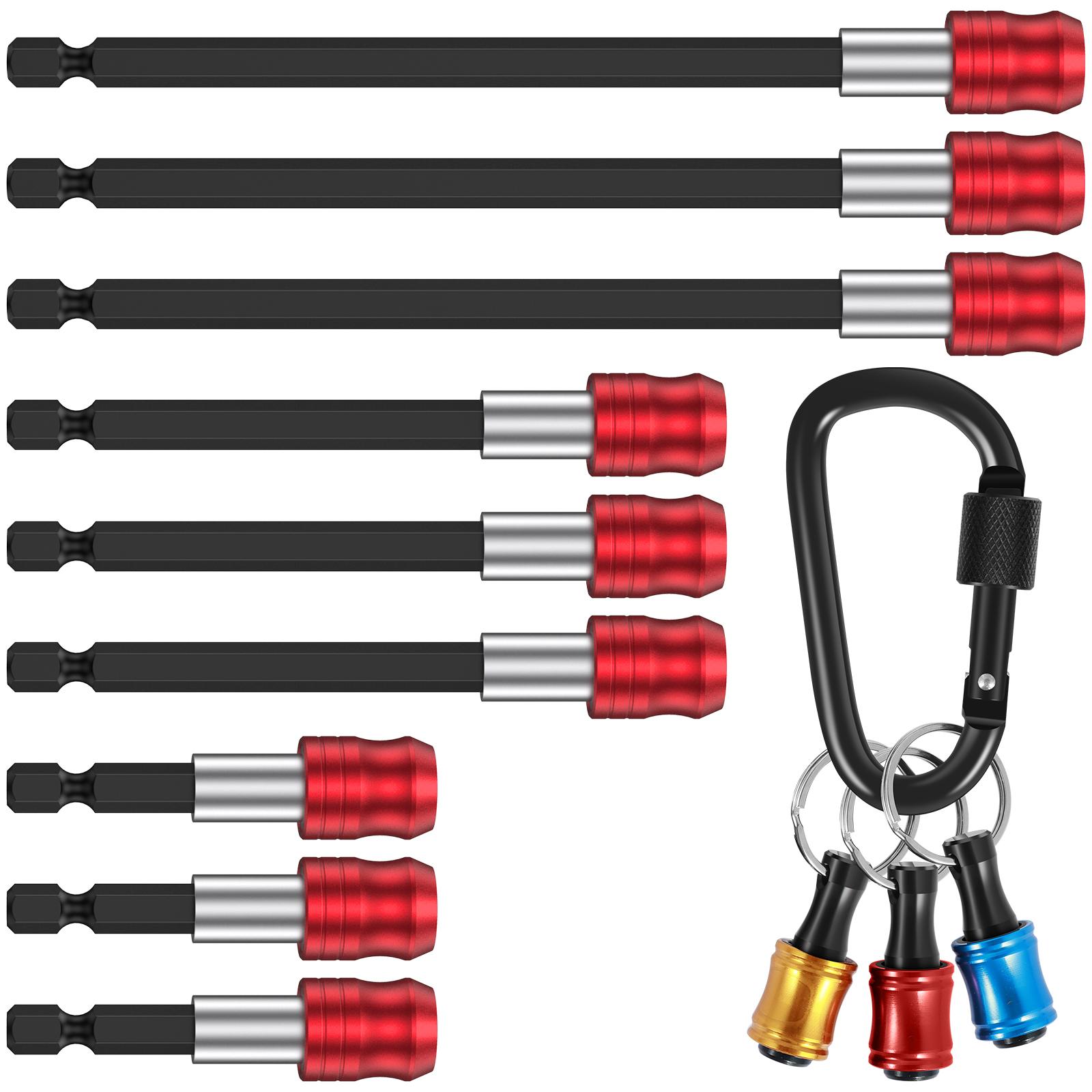 

12 шт. Магнитный удлинитель для сверла с отверткой, быстросъемный самоблокирующийся удлинитель, шестигранный хвостовик 1/4 дюйма, электрическая дрель-шуруповерт