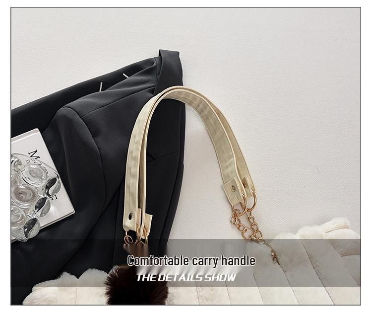 2025 Autumn Plush Single Shoulder Handbag: Women's Casual Large-Capacity Underarm Bag